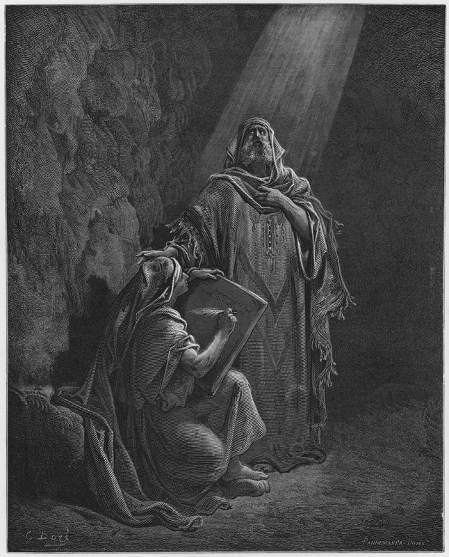 Gustave Dore Bibelen: Baruch skriver Jeremias profetier af Gustave Dore