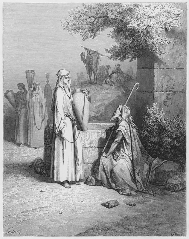 Gustave Dore Bibelen: Eliezer og Rebekka af Gustave Dore
