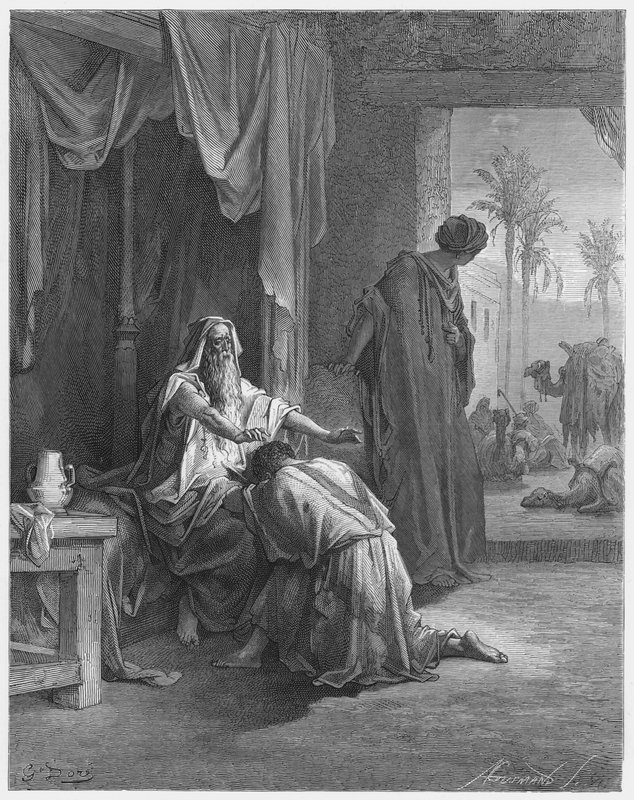 Gustave Dore Bibelen: Isak velsigner Jakob af Gustave Dore
