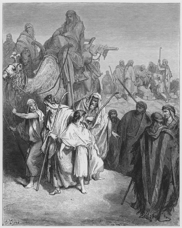 Gustave Dore Bibelen: Joseph solgt af sine brødre af Gustave Dore