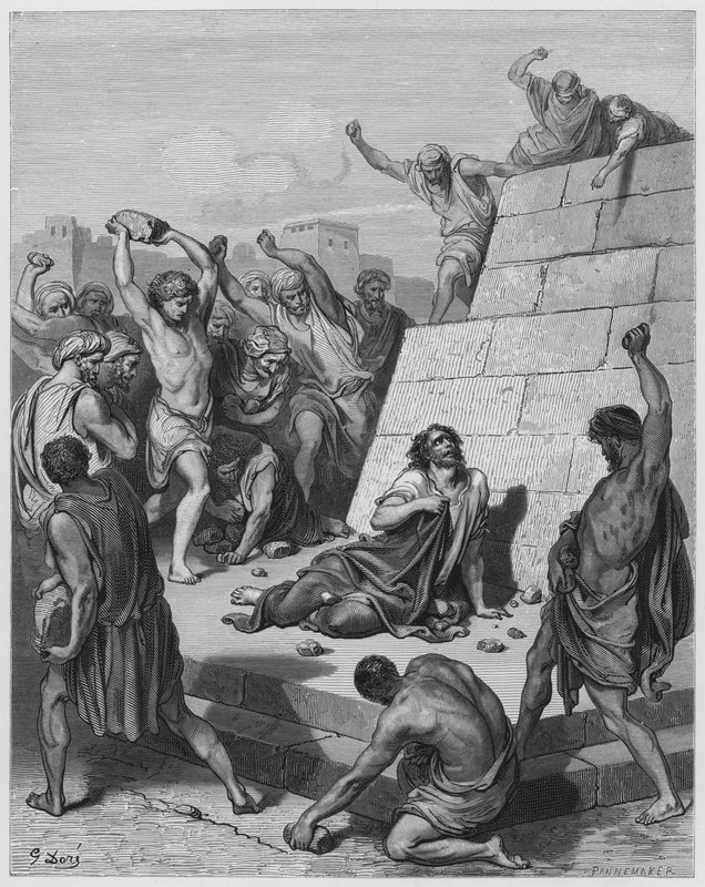 Gustave Dore Bible: Martyrium of S Stephen af Gustave Dore
