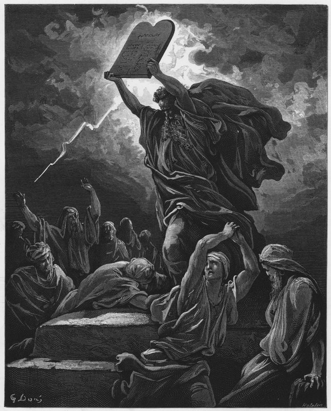 Gustave Dore Bibelen: Moses bryder lovens tavler af Gustave Dore