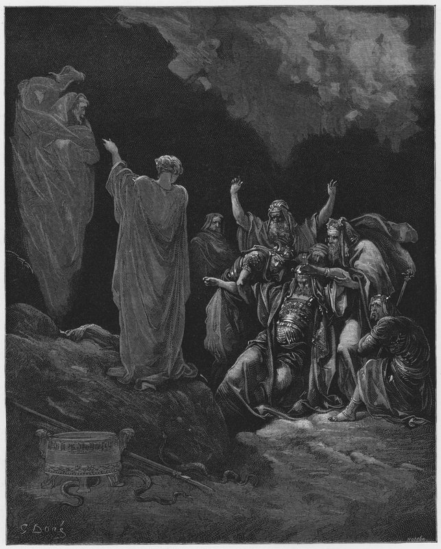 Gustave Dore Bibelen: Saul og heksen fra Endor af Gustave Dore