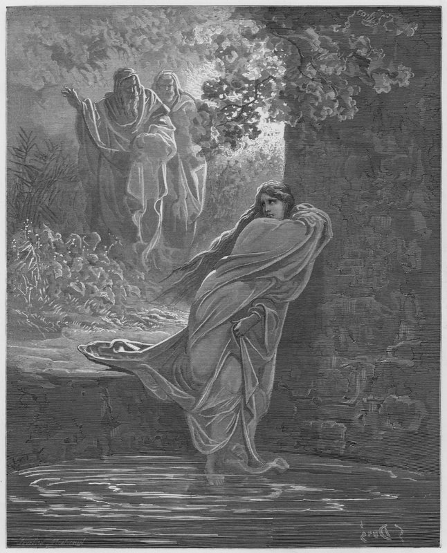 Gustave Dore Bibelen: Susanna i badet af Gustave Dore