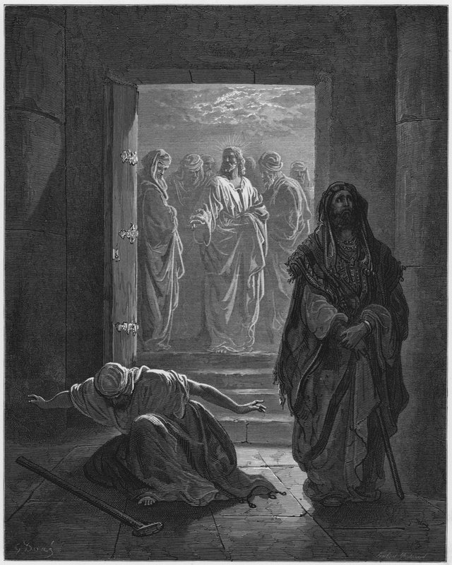 Gustave Dore Bibelen: Farisæeren og tolderen af Gustave Dore