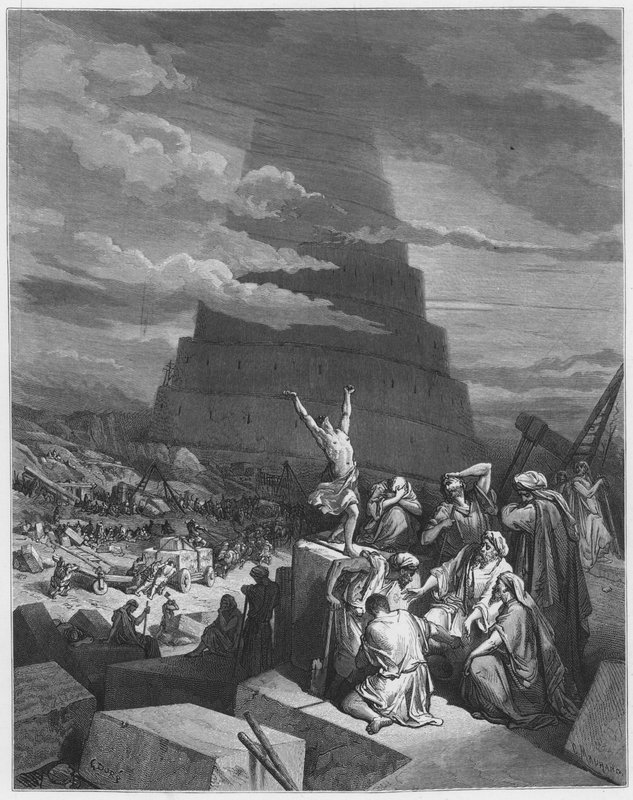 Gustave Dore Bibelen: Tungetaleforvirringen af Gustave Dore
