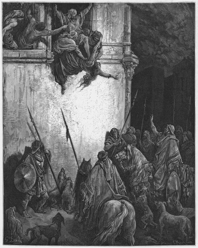 Gustave Dore Bibelen: Jezebels død af Gustave Dore