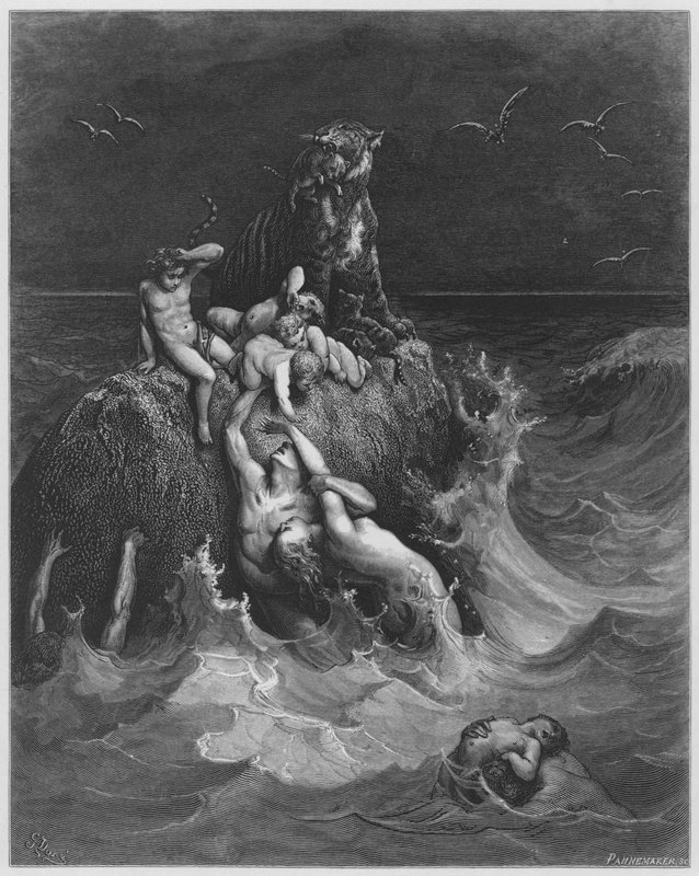 Gustave Dore Bibel: The deluge af Gustave Dore