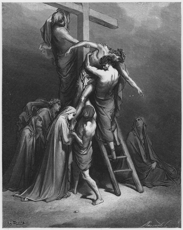 Gustave Dore Bibelen: Nedstigningen fra korset af Gustave Dore
