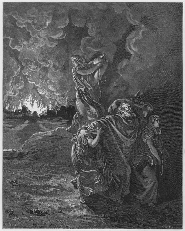 Gustave Dore Bibelen: Lots flugt af Gustave Dore