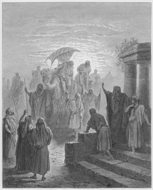 Gustave Dore Bibelen: Mødet mellem Isak og Rebekka af Gustave Dore