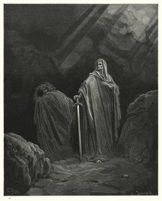 Illustration af Gustave Dore til Miltons Paradise Lost, bog X, linje 610 af Gustave Dore