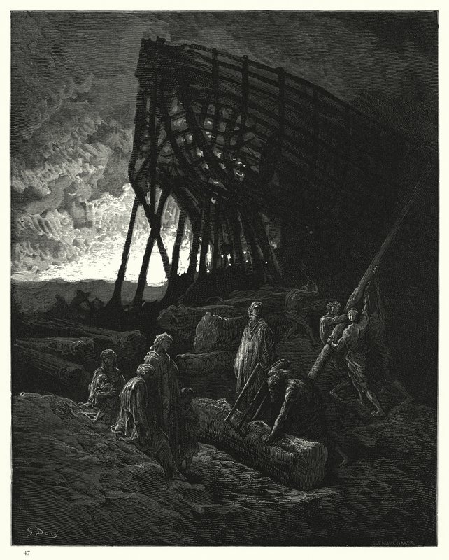 Illustration af Gustave Dore til Miltons Paradise Lost, bog XI, linje 729 af Gustave Dore