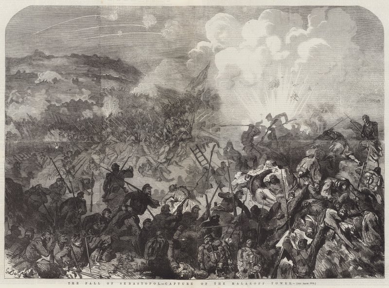 Sebastopols fald, erobringen af Malakoff-tårnet af Gustave Dore