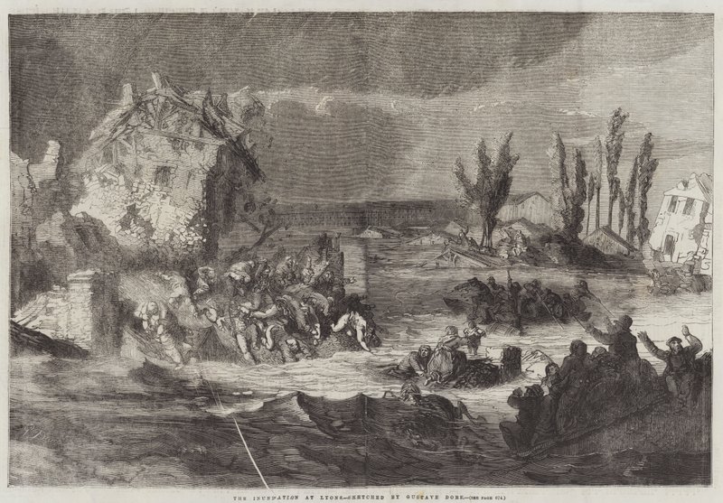 Oversvømmelsen ved Lyons af Gustave Dore