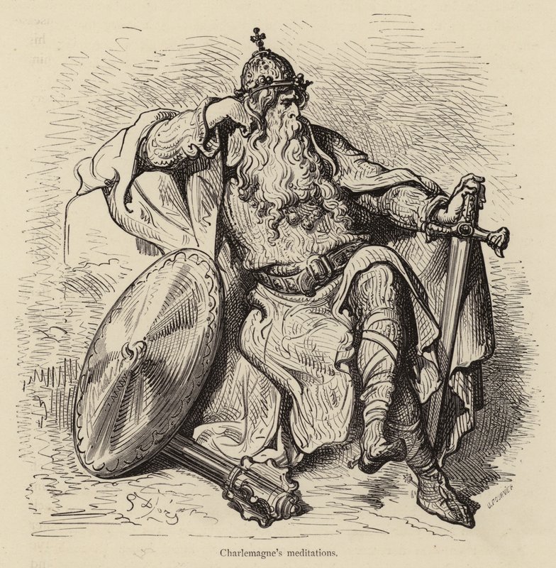 Karl den Stores meditationer af Gustave after Dore