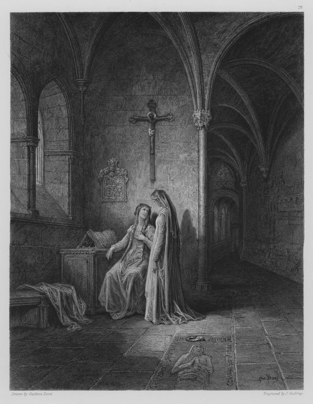 Klosterscene af Gustave after Dore