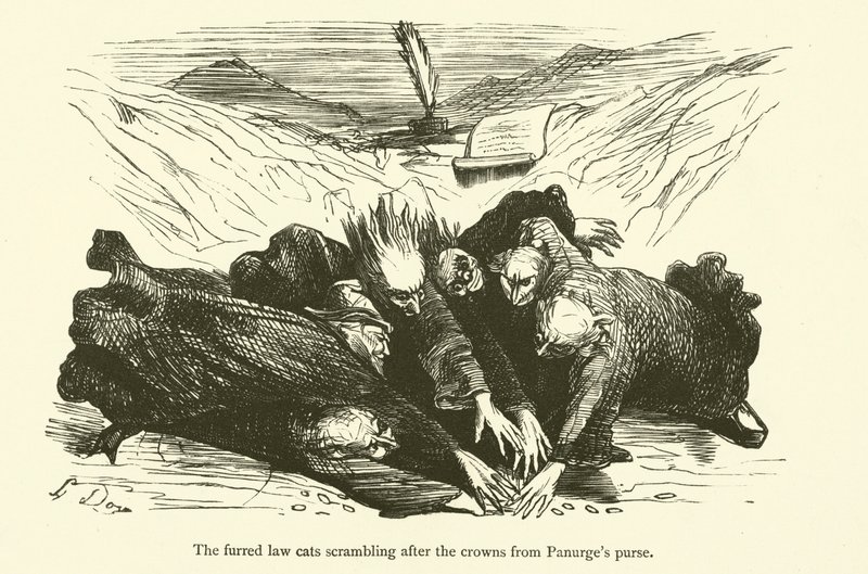 Illustration til Rabelais værker af Gustave after Dore