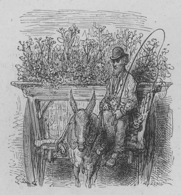 Den rejsende blomsterhandler af Gustave after Dore