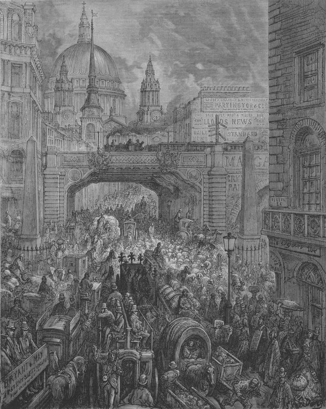 Ludgate-Hill af Gustave after Dore