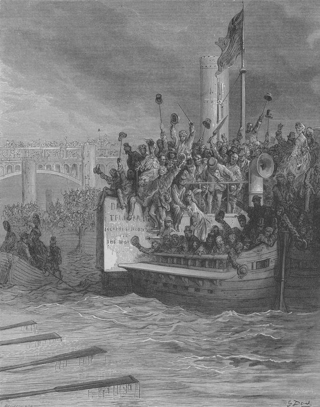 Regattaer, brydning af Gustave after Dore