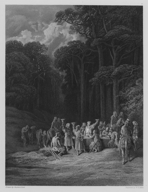 Knights Carouse af Gustave after Dore