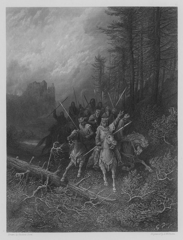 Riddernes fremskridt af Gustave after Dore