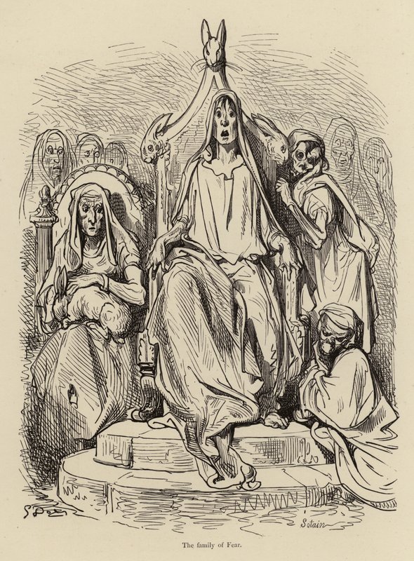 Frygtens familie af Gustave after Dore