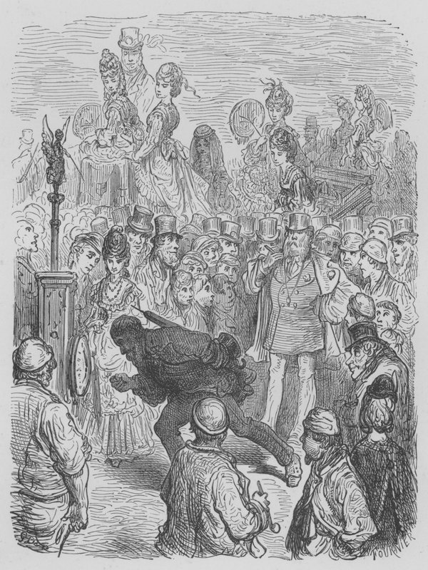 Bedrifter af styrke og dygtighed i Derby af Gustave after Dore