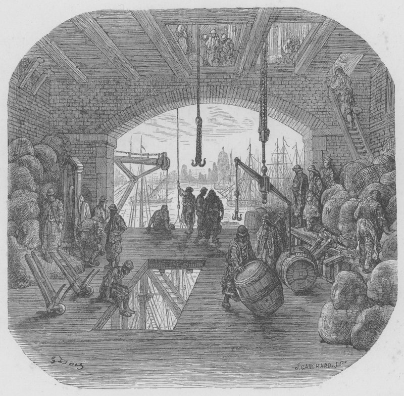 Et lager i La Cite af Gustave after Dore