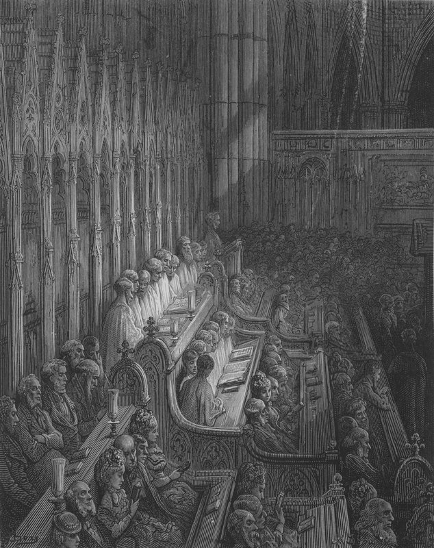 Westminster, koret af Gustave after Dore