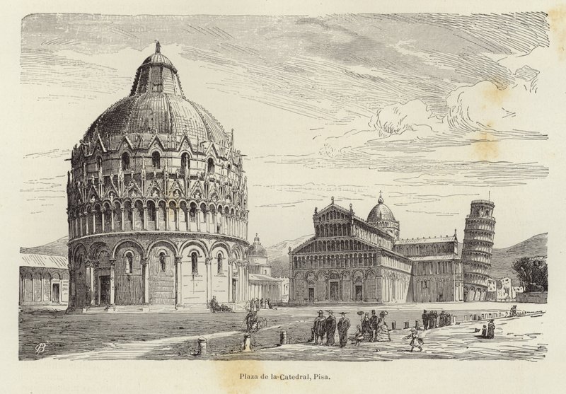 Katedralpladsen, Pisa af Gustave Bauernfeind