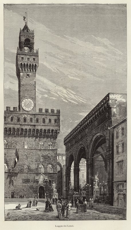 Loggia dei Lanzi af Gustave Bauernfeind