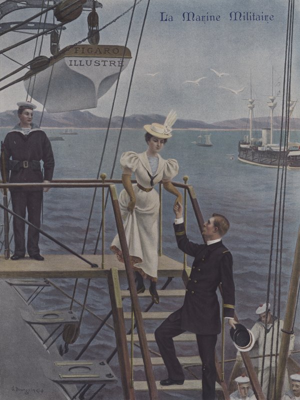 A la Coupee. Forside af Le Figaro Illustre, marts 1897 af Gustave Bourgain