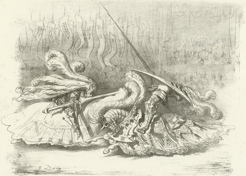 A Tournament - Beauty the Prize AD1450 (dybtryk) af Gustave Dore
