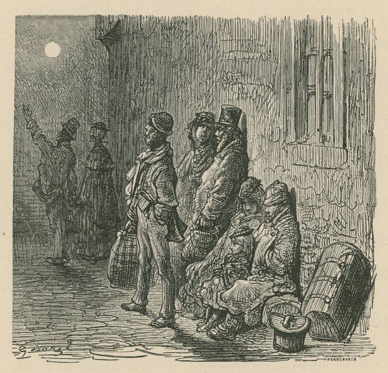 En scene af Londons liv af Gustave Dore