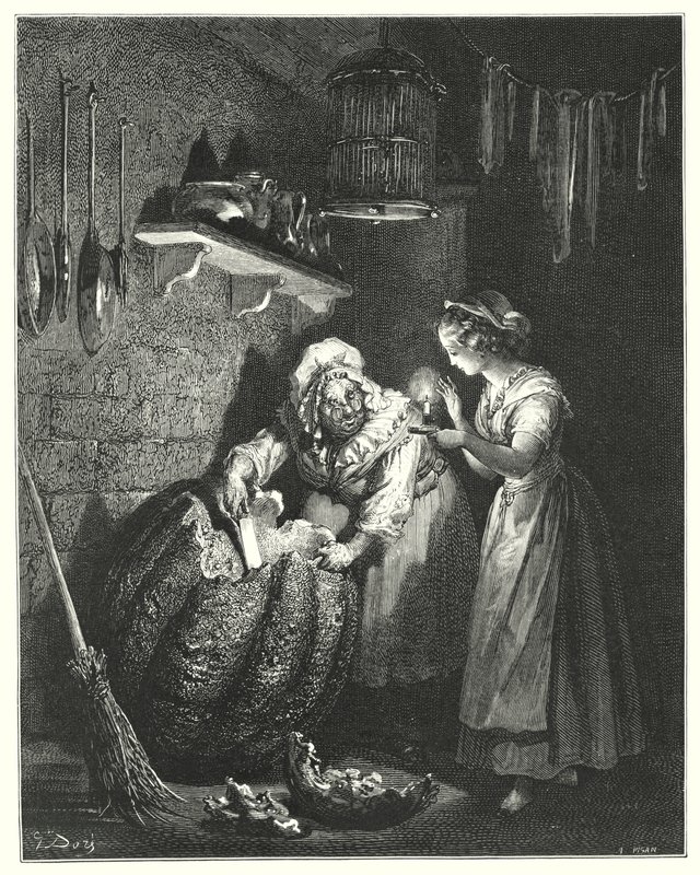 Cendrillon; Askepot (gravering) af Gustave Dore