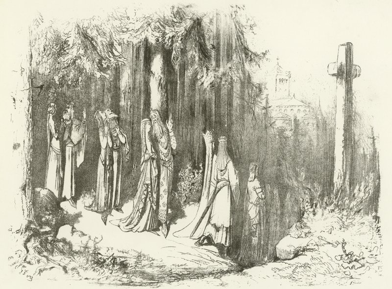 Hengivenhed i det 5. og 6. århundrede - Faste og bøn (dybtryk) af Gustave Dore