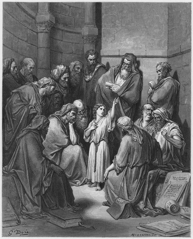 Gustave Dore Bibelen: Jesus med lægerne af Gustave Dore