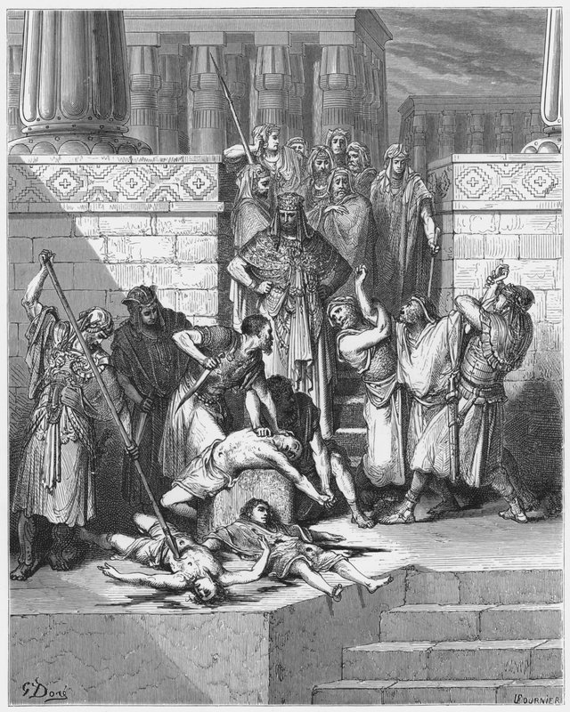 Gustave Dore Bibelen: Slagtning af Zedekias