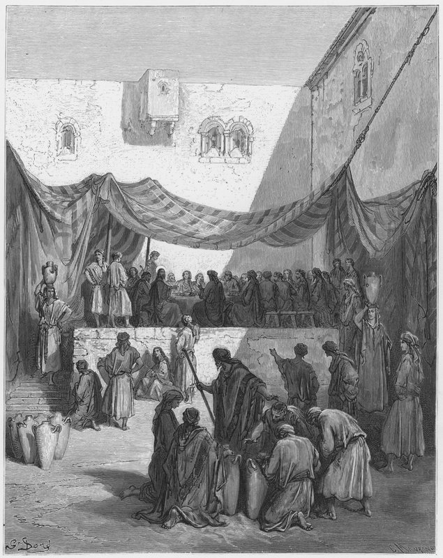 Gustave Dore Bibelen: Ægteskabet i Kana af Gustave Dore