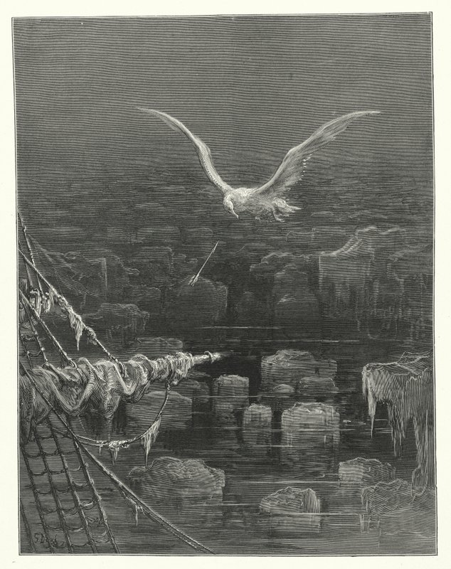 Gustave Dore-illustration til Coleridges Rime of the Ancient Mariner (kobberstik) af Gustave Dore