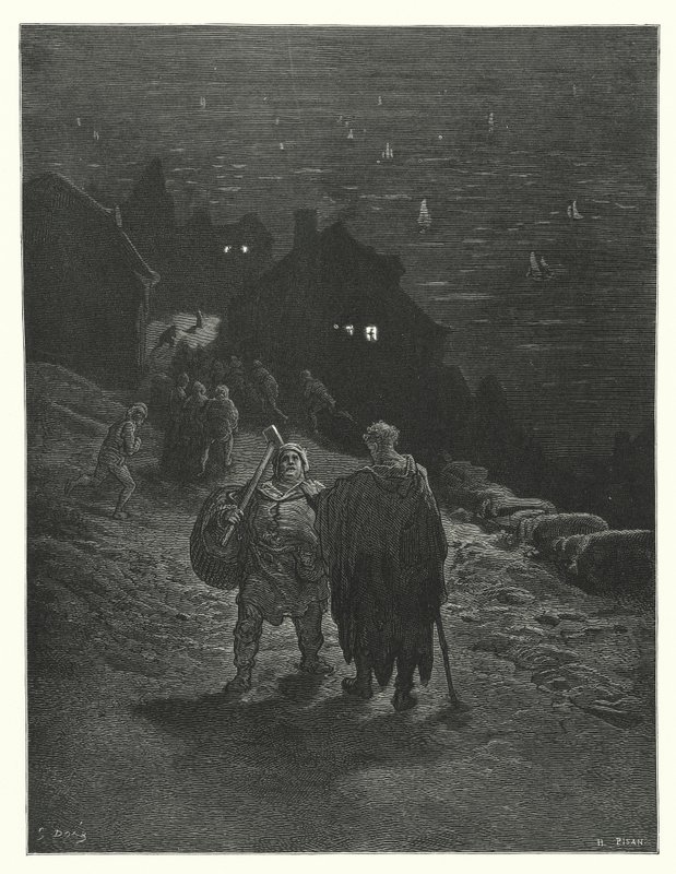 Gustave Dore-illustration til Coleridges Rime of the Ancient Mariner (kobberstik) af Gustave Dore