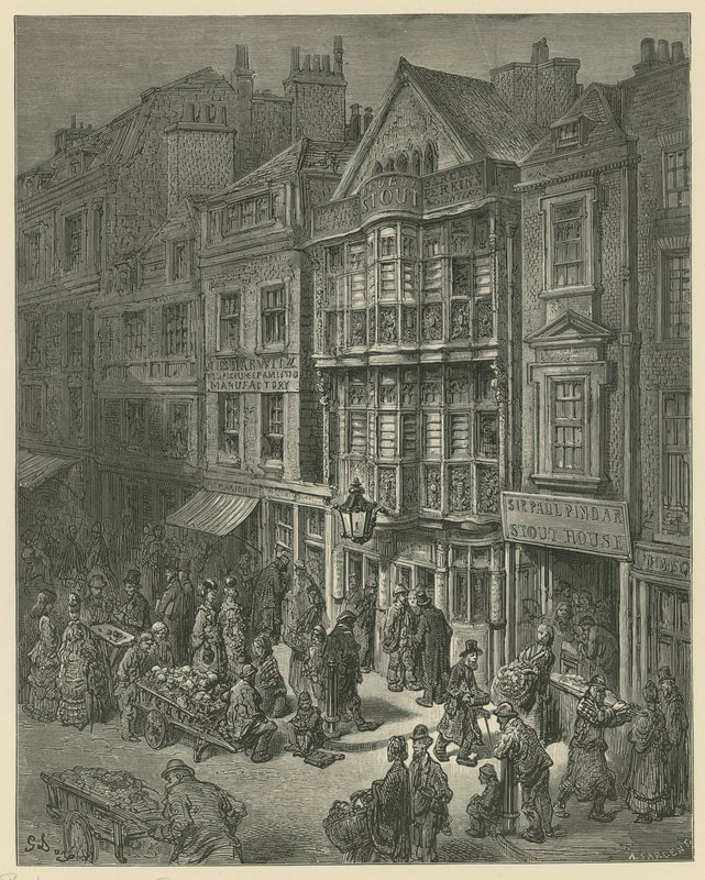 Illustration af Bishopsgate Street af Gustave Dore