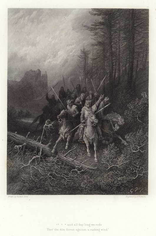 Illustration til Vivien af Alfred Tennyson af Gustave Dore