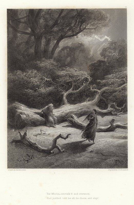 Illustration til Vivien af Alfred Tennyson af Gustave Dore