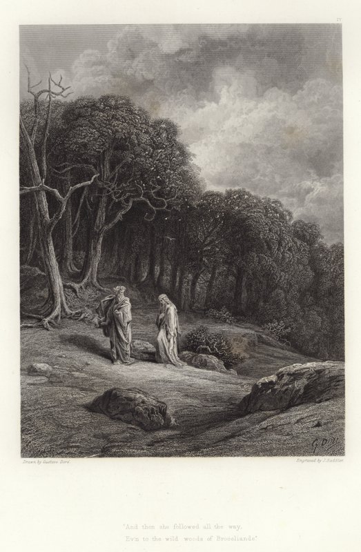 Illustration til Vivien af Alfred Tennyson af Gustave Dore