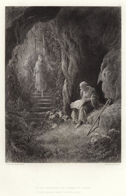 Illustration til Vivien af Alfred Tennyson af Gustave Dore
