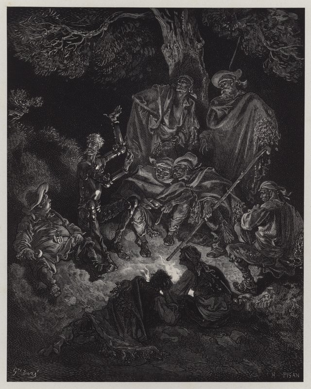 Illustration fra Don Quixote de la Mancha af Gustave Dore