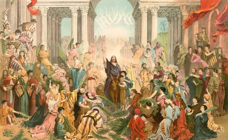 Jesus går ind i Jerusalem af Gustave Dore